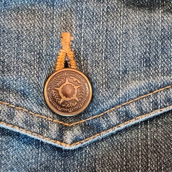 VTG Denim Jacket With Faux Fur Collar And Cuffs By Marvin Richards Women’s Large - Picture 6 of 13